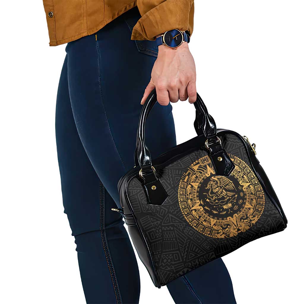 Mexican Aztec Shoulder Handbag Golden Coat of Arm LT9