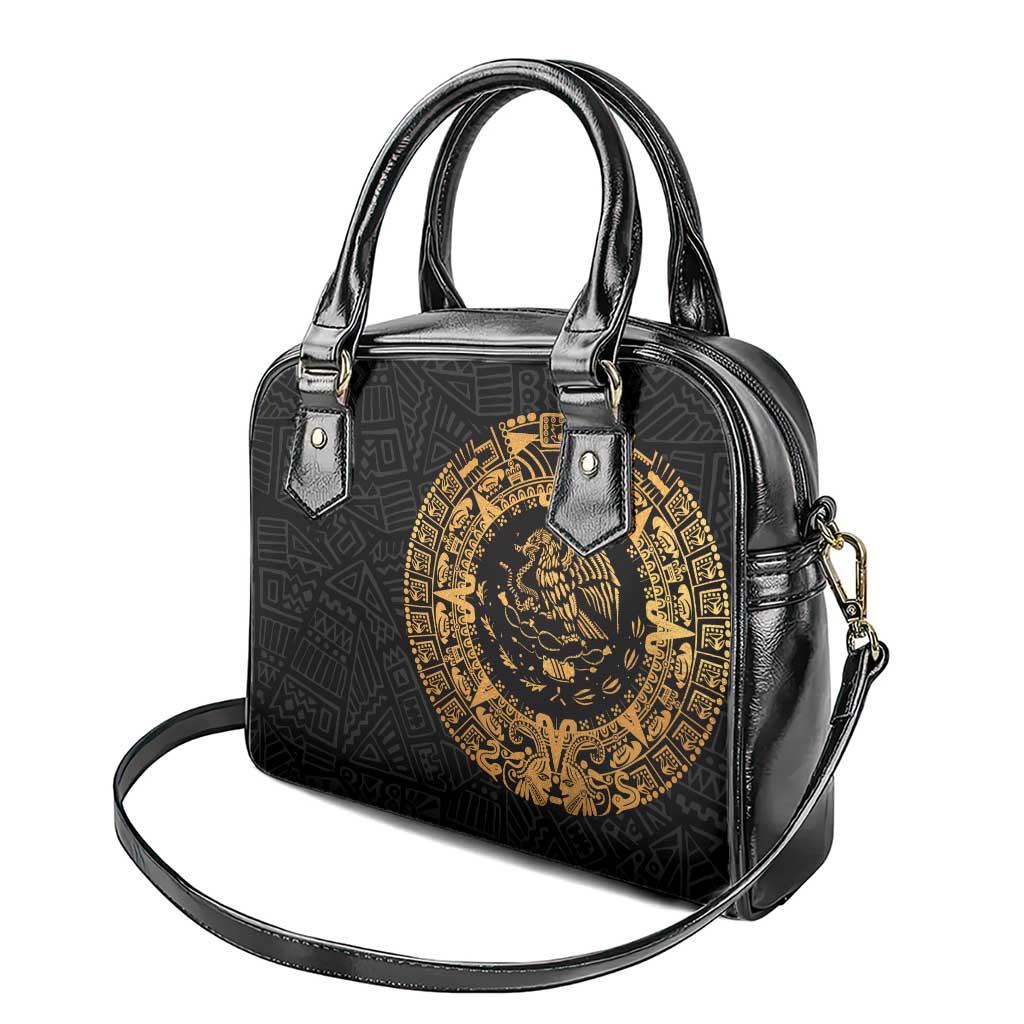 Mexican Aztec Shoulder Handbag Golden Coat of Arm LT9