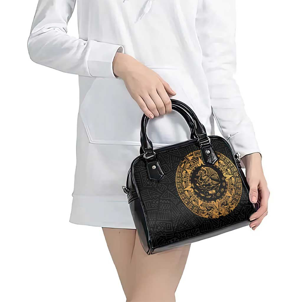 Mexican Aztec Shoulder Handbag Golden Coat of Arm LT9