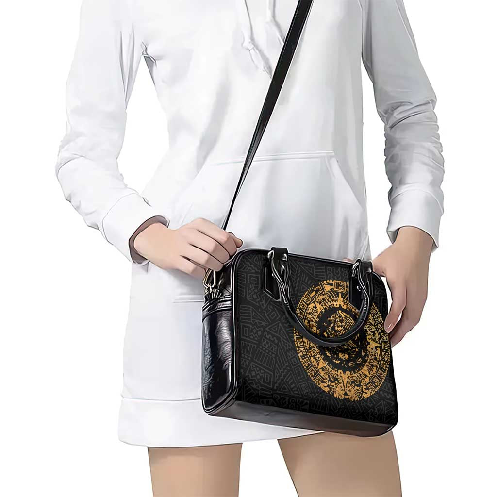 Mexican Aztec Shoulder Handbag Golden Coat of Arm LT9