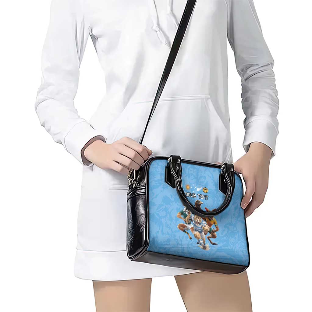 Custom Rugby Southern Hemisphere Shoulder Handbag Argentina AUNZ South Africa Mascot Blue LT9