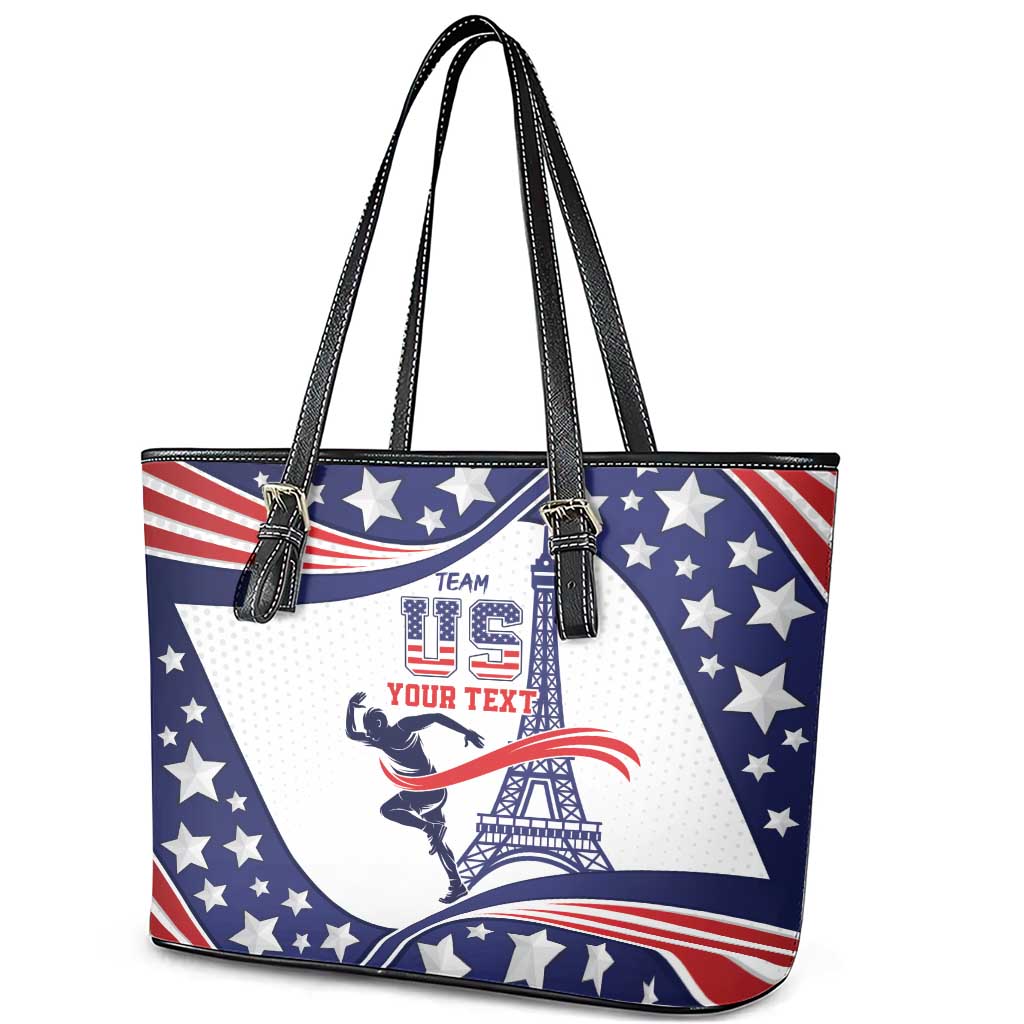Personalized USA Athletics Leather Tote Bag One For All Summer Sport LT9