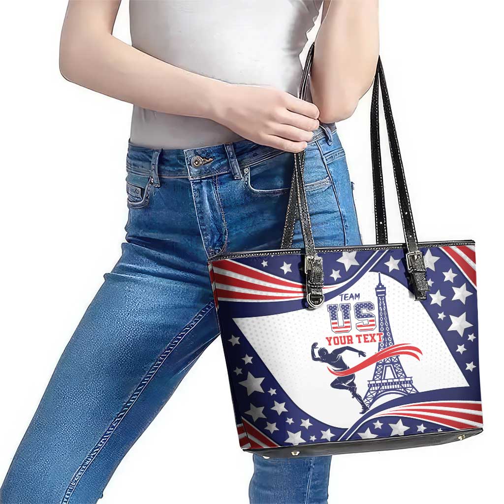Personalized USA Athletics Leather Tote Bag One For All Summer Sport LT9