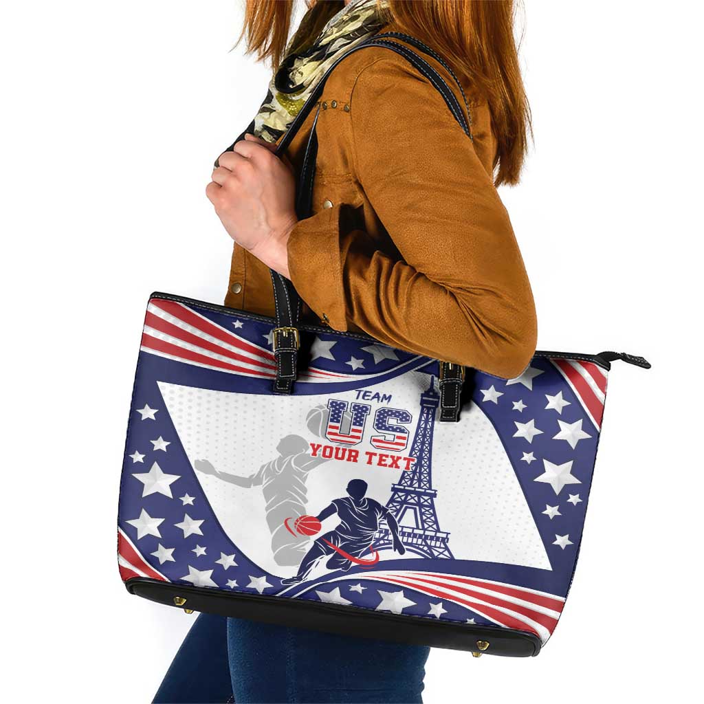 Personalized USA Basketball Leather Tote Bag One For All Summer Sport LT9