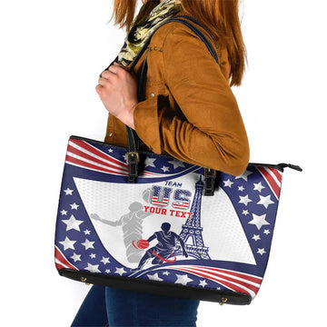 Personalized USA Basketball Leather Tote Bag One For All Summer Sport LT9