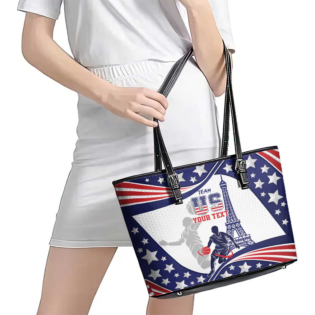 Personalized USA Basketball Leather Tote Bag One For All Summer Sport LT9