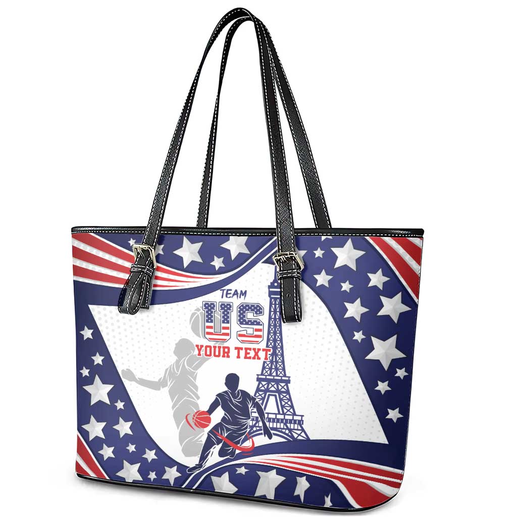 Personalized USA Basketball Leather Tote Bag One For All Summer Sport LT9