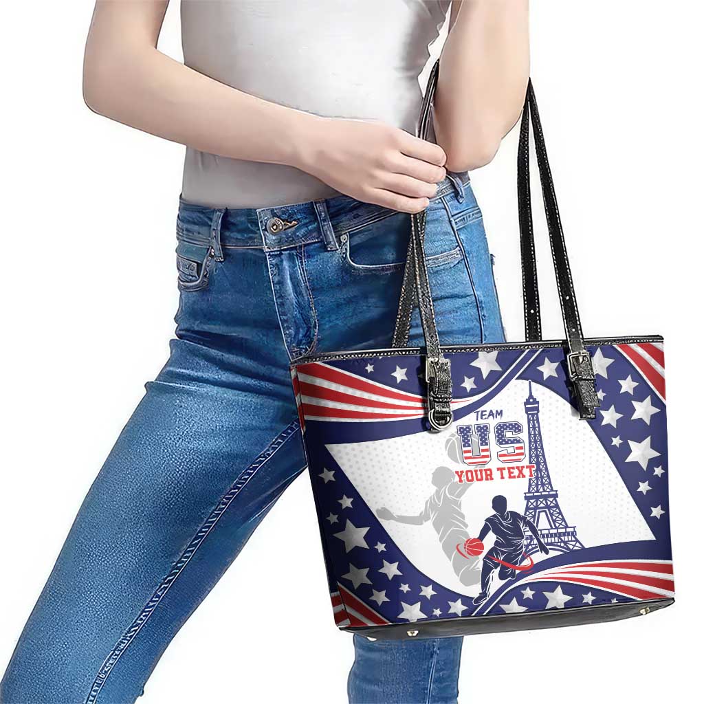 Personalized USA Basketball Leather Tote Bag One For All Summer Sport LT9