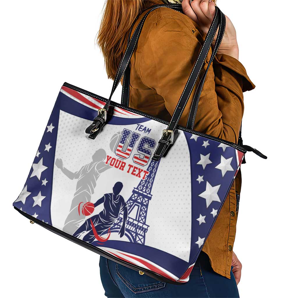 Personalized USA Basketball Leather Tote Bag One For All Summer Sport LT9