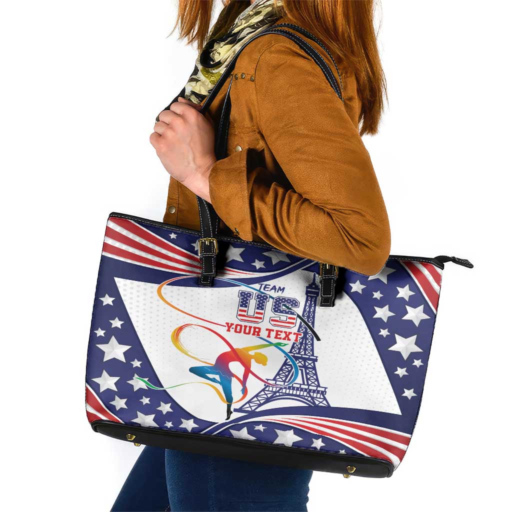 Personalized USA Gymnastics Leather Tote Bag One For All Summer Sport LT9