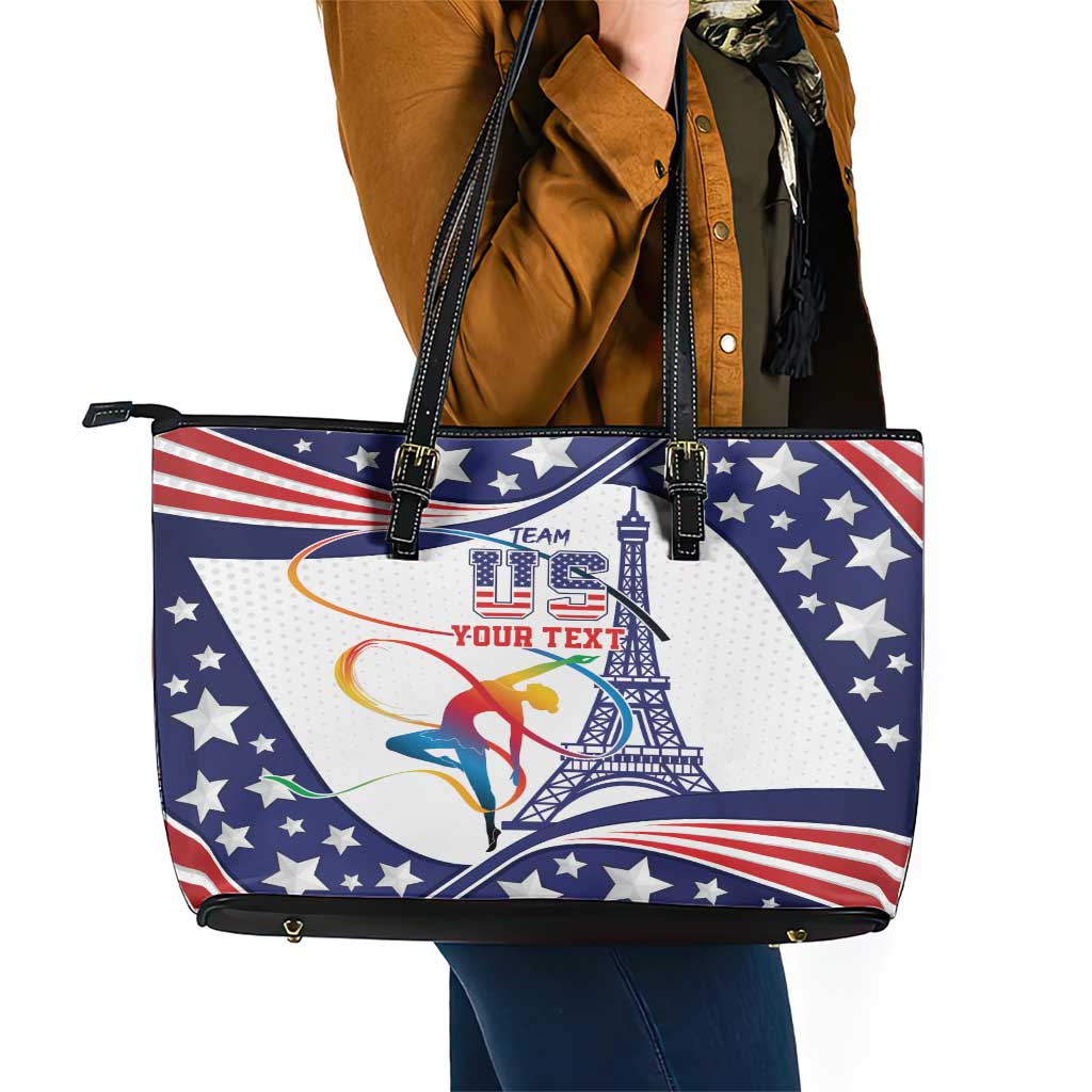 Personalized USA Gymnastics Leather Tote Bag One For All Summer Sport LT9