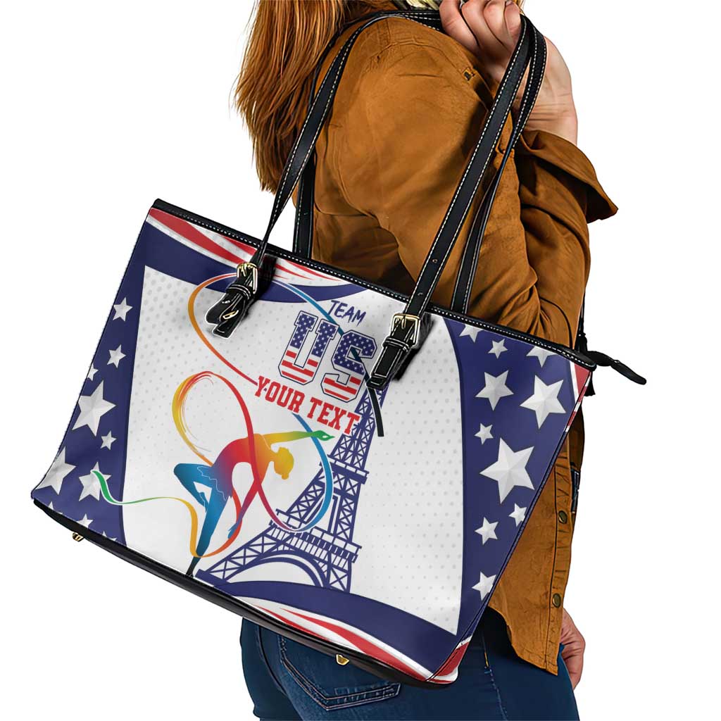 Personalized USA Gymnastics Leather Tote Bag One For All Summer Sport LT9