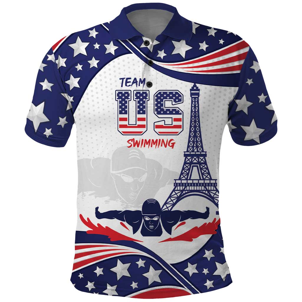 Personalized USA Swimming Polo Shirt One For All Summer Sport LT9