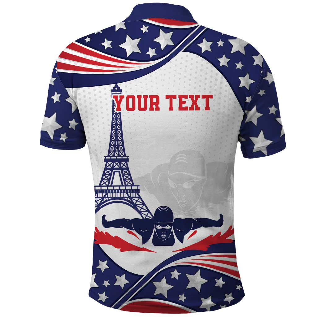 Personalized USA Swimming Polo Shirt One For All Summer Sport LT9