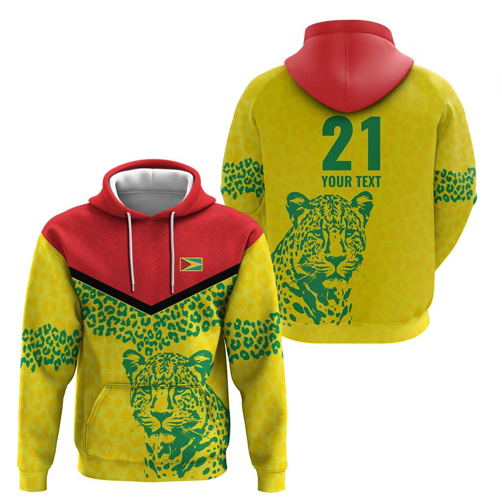 Custom Guyana Golden Jaguars Hoodie Heritage Flame Edition LT9
