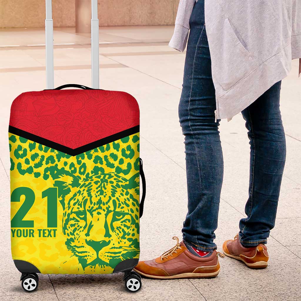 Custom Guyana Golden Jaguars Luggage Cover Heritage Flame Edition LT9