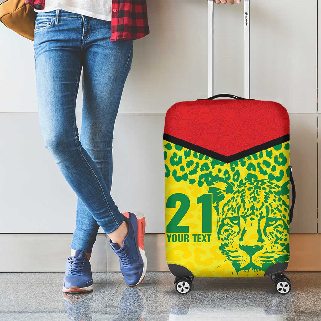 Custom Guyana Golden Jaguars Luggage Cover Heritage Flame Edition LT9