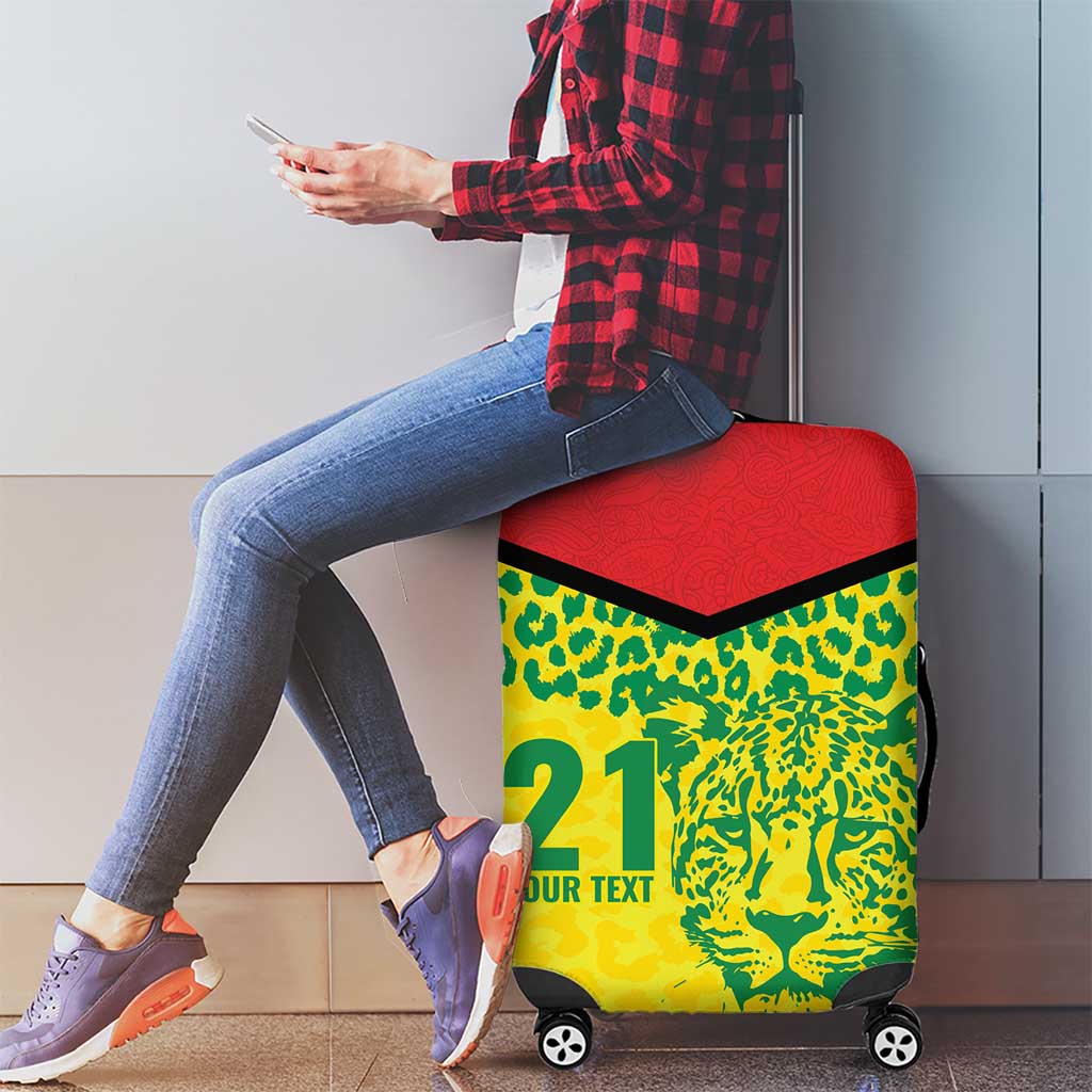 Custom Guyana Golden Jaguars Luggage Cover Heritage Flame Edition LT9