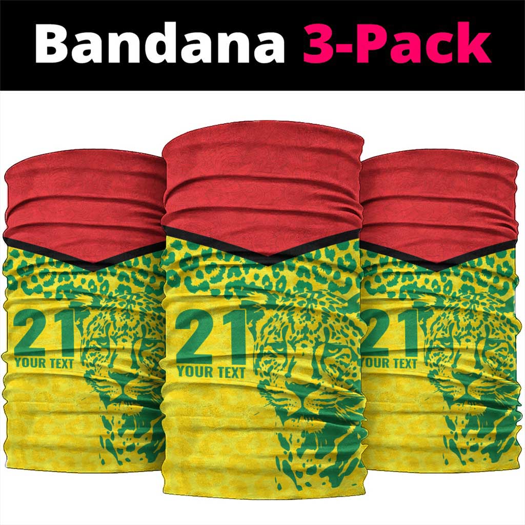 Custom Guyana Golden Jaguars Neck Gaiter Heritage Flame Edition LT9