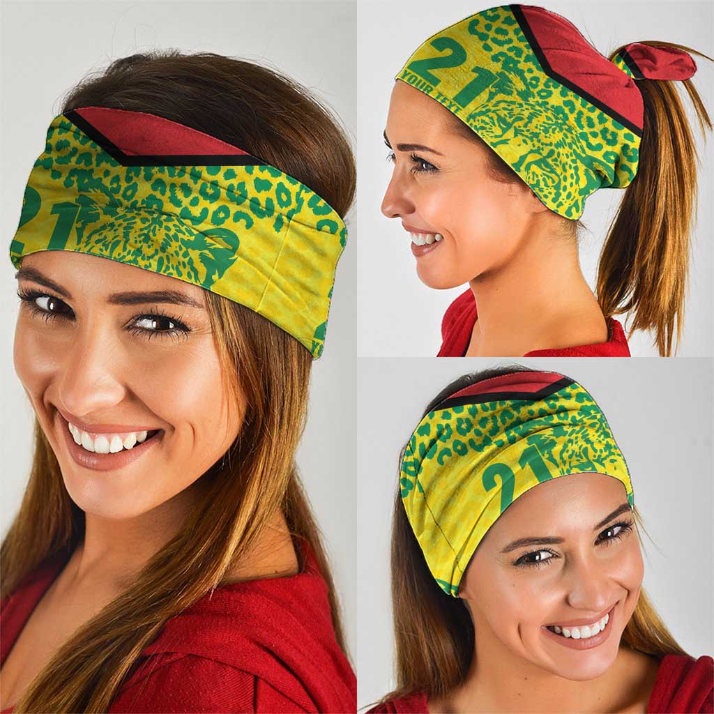 Custom Guyana Golden Jaguars Neck Gaiter Heritage Flame Edition LT9