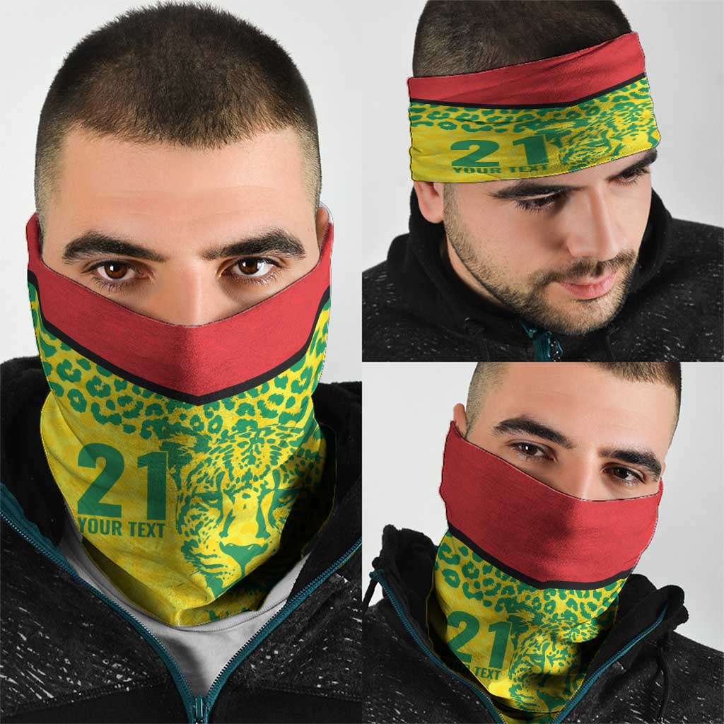 Custom Guyana Golden Jaguars Neck Gaiter Heritage Flame Edition LT9