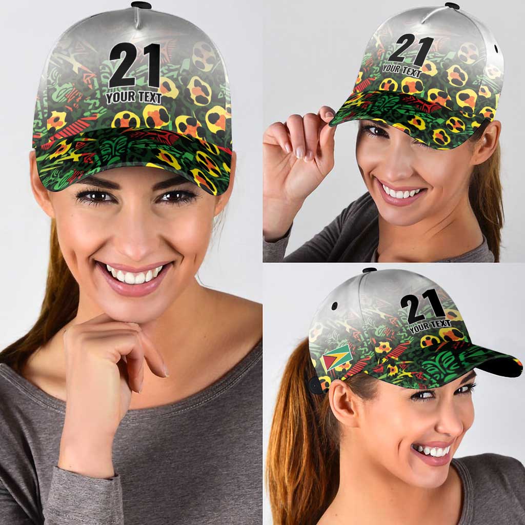 Custom Guyana Football Classic Cap Spirit of the Jaguar - White LT9