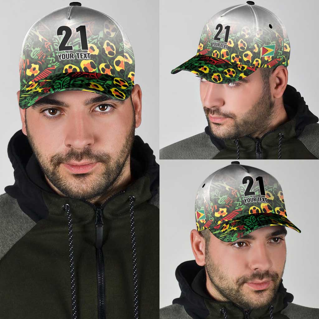 Custom Guyana Football Classic Cap Spirit of the Jaguar - White LT9
