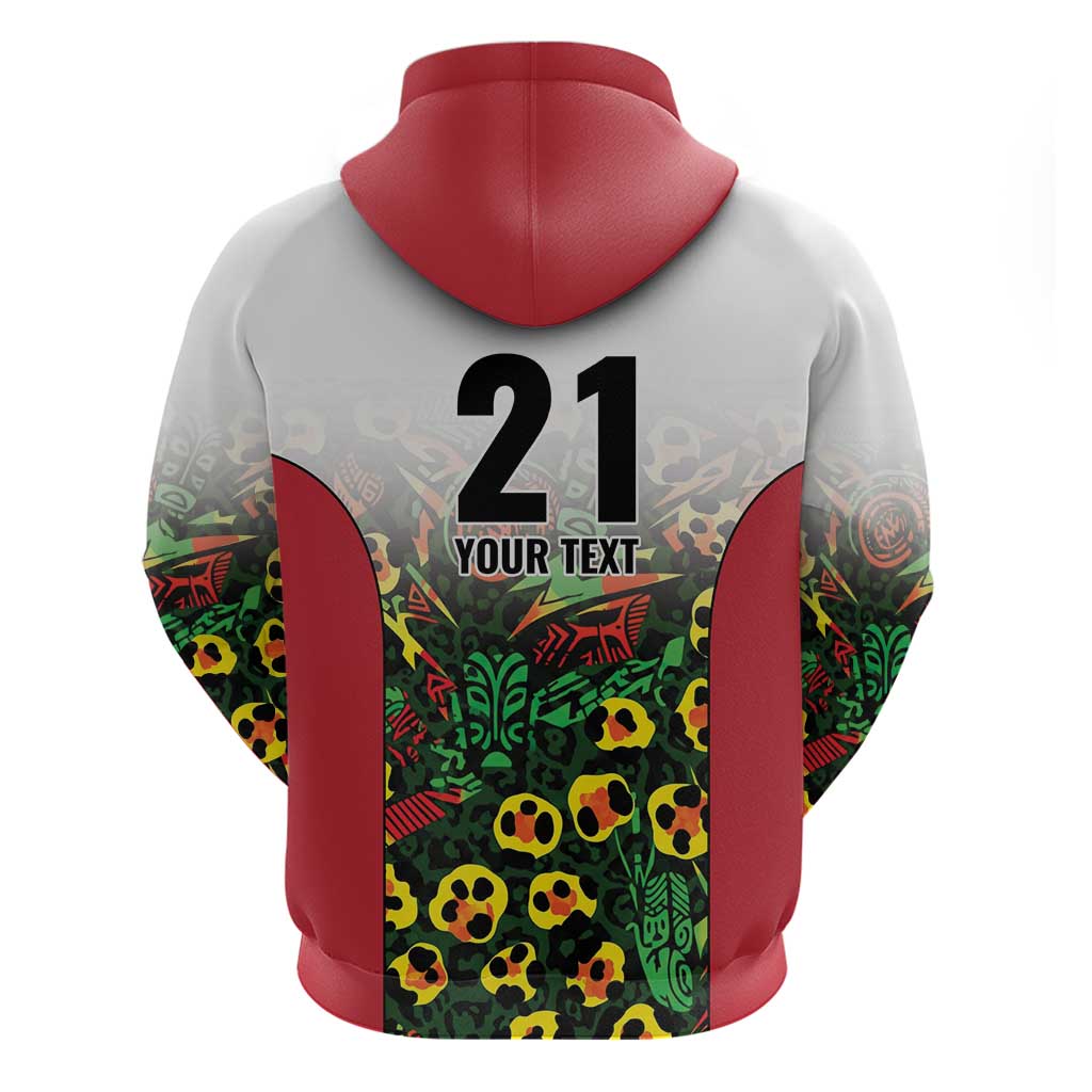Custom Guyana Football Hoodie Spirit of the Jaguar - White LT9