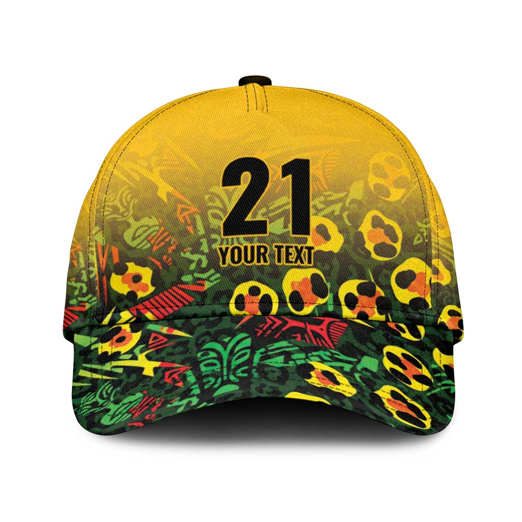 Custom Guyana Football Classic Cap Spirit of the Jaguar - Yellow LT9