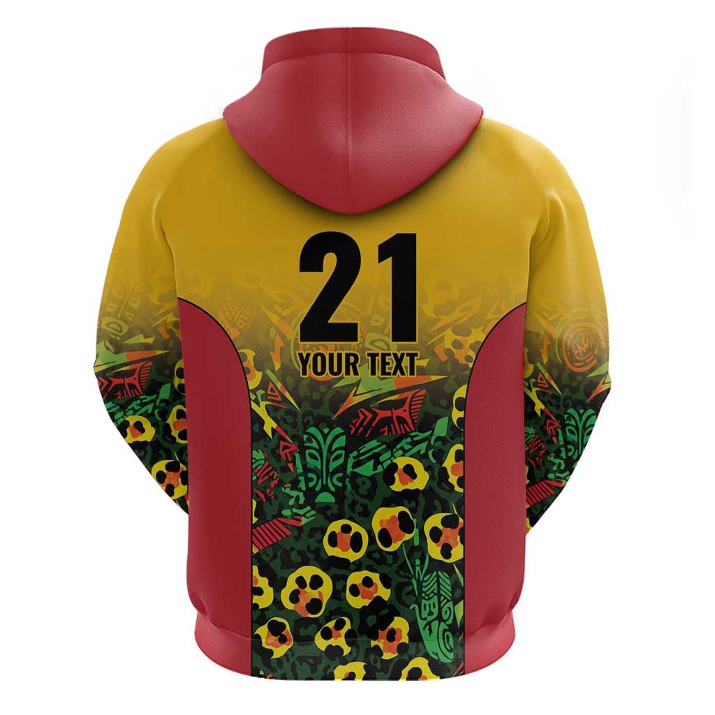 Custom Guyana Football Hoodie Spirit of the Jaguar - Yellow LT9