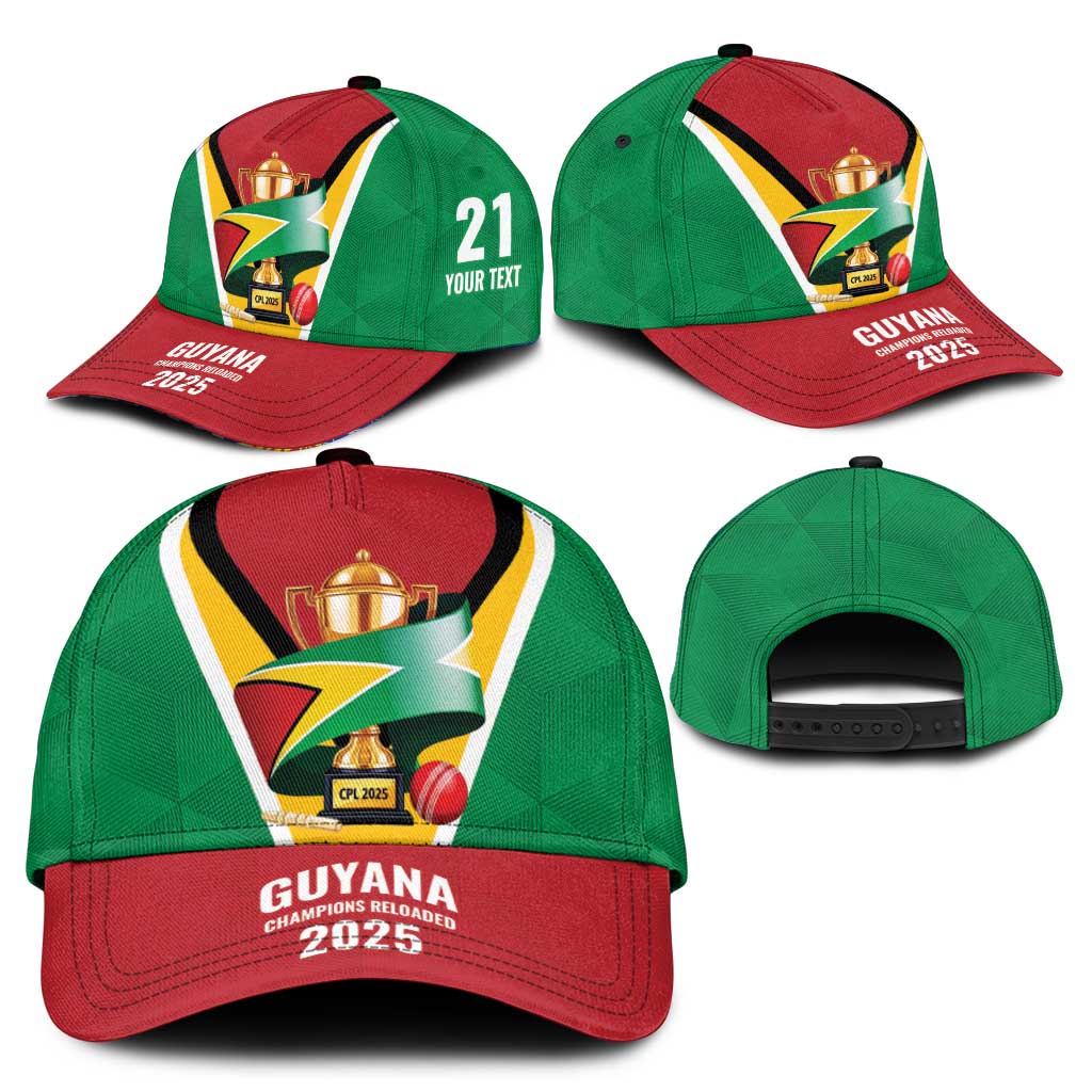 Custom Guyana Champions Reloaded 2025 Classic Cap Caribbean Cricket Supporter Amazon Warriors LT9