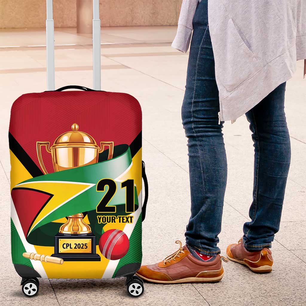 Custom Guyana Champions Reloaded 2025 Luggage Cover Caribbean Cricket Supporter Amazon Warriors LT9
