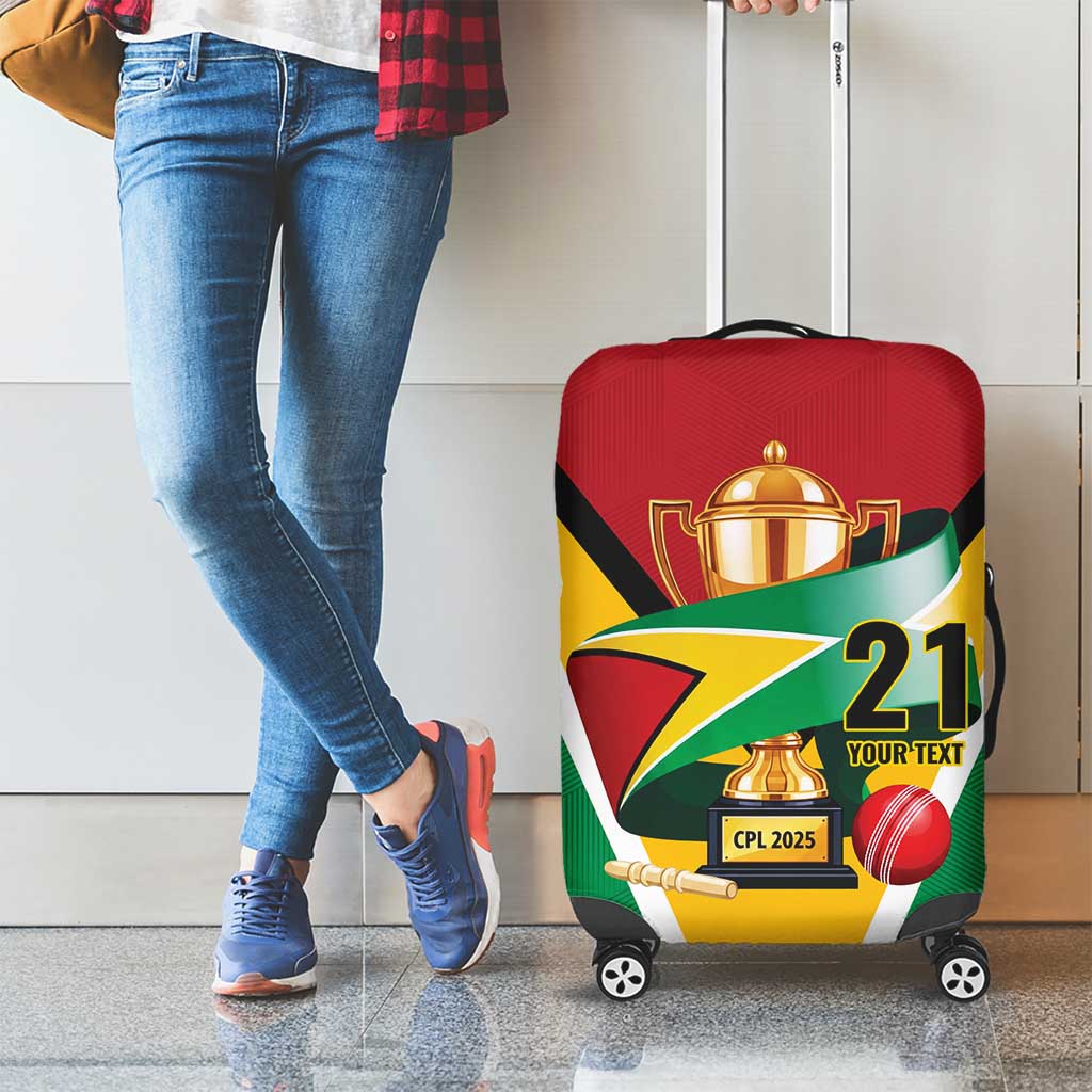 Custom Guyana Champions Reloaded 2025 Luggage Cover Caribbean Cricket Supporter Amazon Warriors LT9