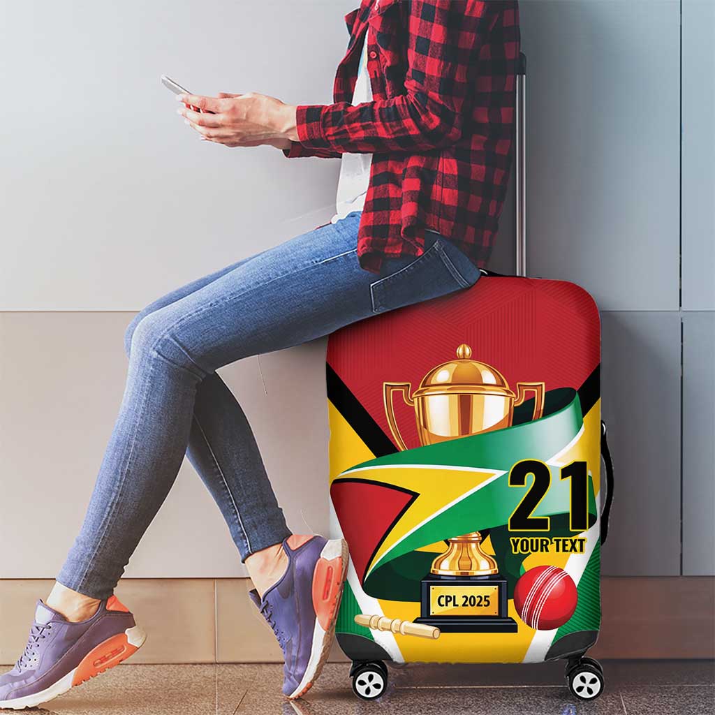 Custom Guyana Champions Reloaded 2025 Luggage Cover Caribbean Cricket Supporter Amazon Warriors LT9