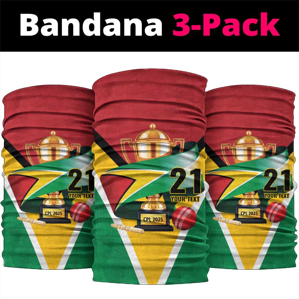 Custom Guyana Champions Reloaded 2025 Neck Gaiter Caribbean Cricket Supporter Amazon Warriors LT9
