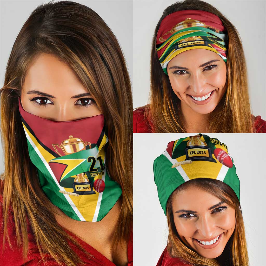 Custom Guyana Champions Reloaded 2025 Neck Gaiter Caribbean Cricket Supporter Amazon Warriors LT9
