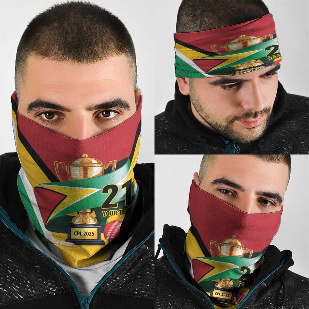 Custom Guyana Champions Reloaded 2025 Neck Gaiter Caribbean Cricket Supporter Amazon Warriors LT9