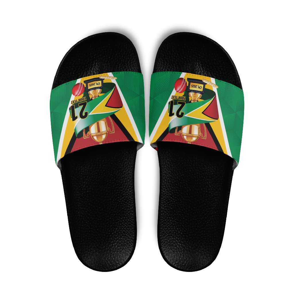 Custom Guyana Champions Reloaded 2025 Slide Sandals Caribbean Cricket Supporter Amazon Warriors LT9