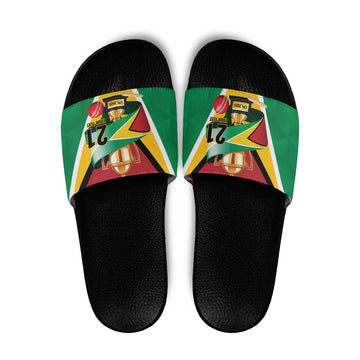 Custom Guyana Champions Reloaded 2025 Slide Sandals Caribbean Cricket Supporter Amazon Warriors LT9