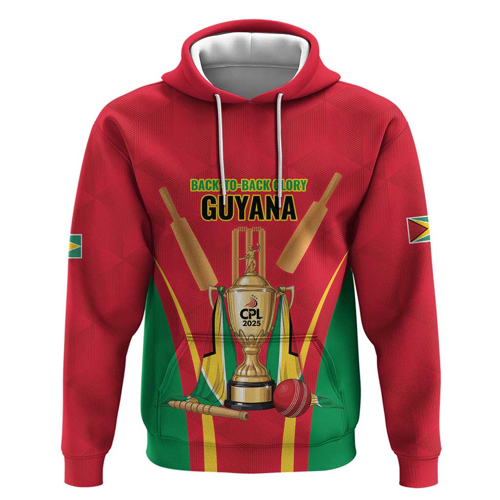 Custom Guyana Victory Run 2025 Hoodie Caribbean Cricket Supporter Amazon Warriors LT9