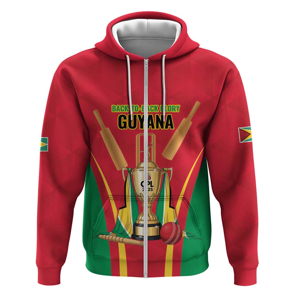 Custom Guyana Victory Run 2025 Hoodie Caribbean Cricket Supporter Amazon Warriors LT9