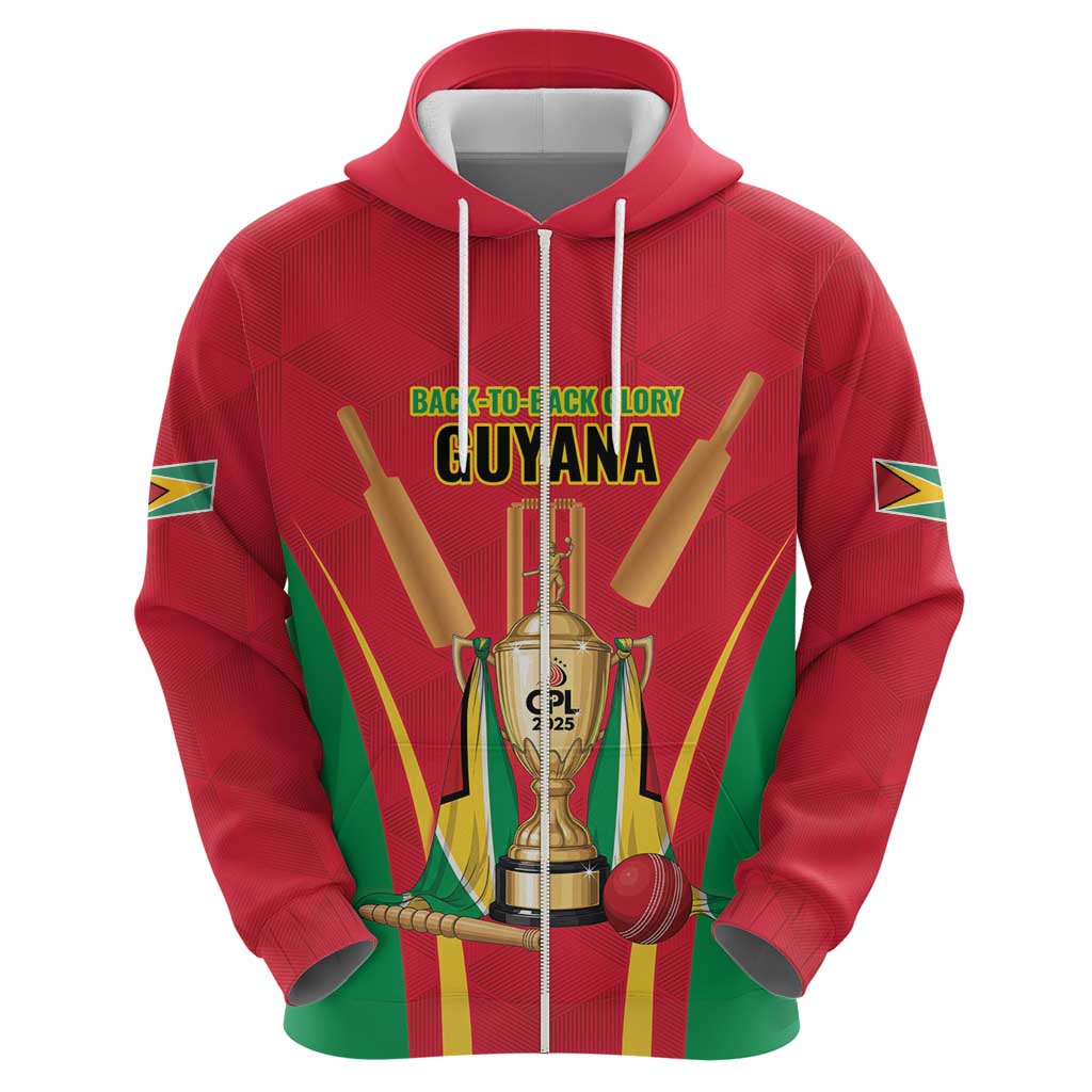 Custom Guyana Victory Run 2025 Hoodie Caribbean Cricket Supporter Amazon Warriors LT9
