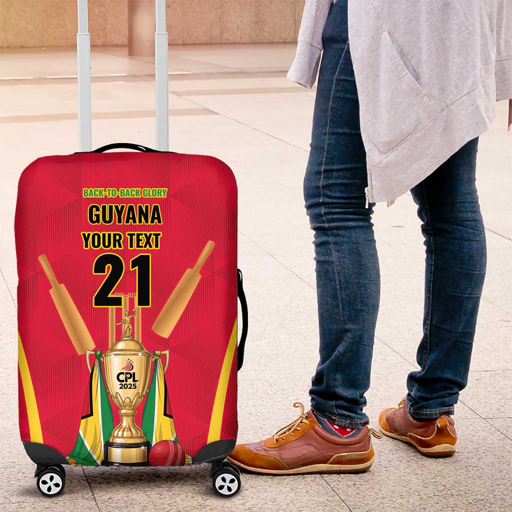 Custom Guyana Victory Run 2025 Luggage Cover Caribbean Cricket Supporter Amazon Warriors LT9
