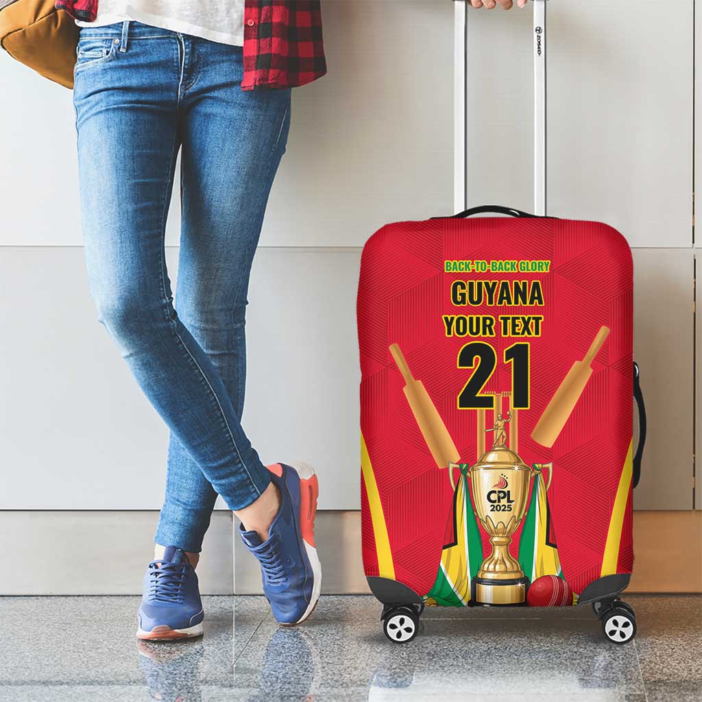 Custom Guyana Victory Run 2025 Luggage Cover Caribbean Cricket Supporter Amazon Warriors LT9
