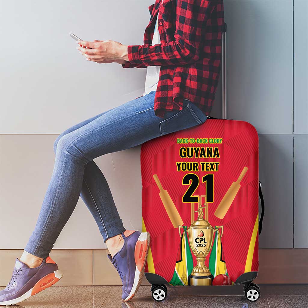 Custom Guyana Victory Run 2025 Luggage Cover Caribbean Cricket Supporter Amazon Warriors LT9