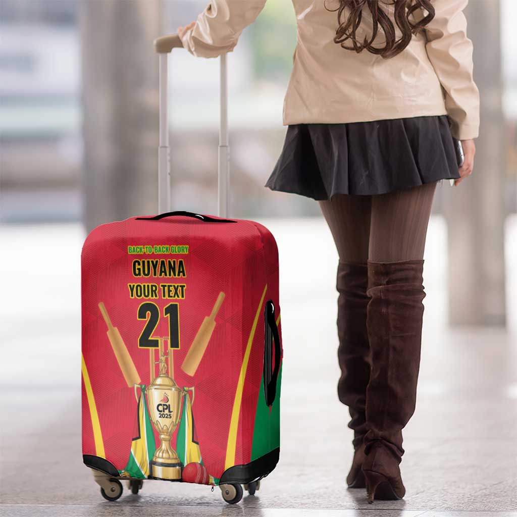 Custom Guyana Victory Run 2025 Luggage Cover Caribbean Cricket Supporter Amazon Warriors LT9