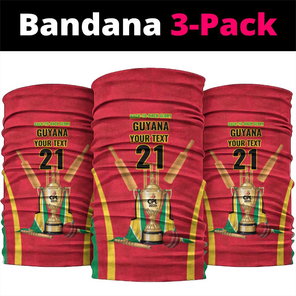 Custom Guyana Victory Run 2025 Neck Gaiter Caribbean Cricket Supporter Amazon Warriors LT9