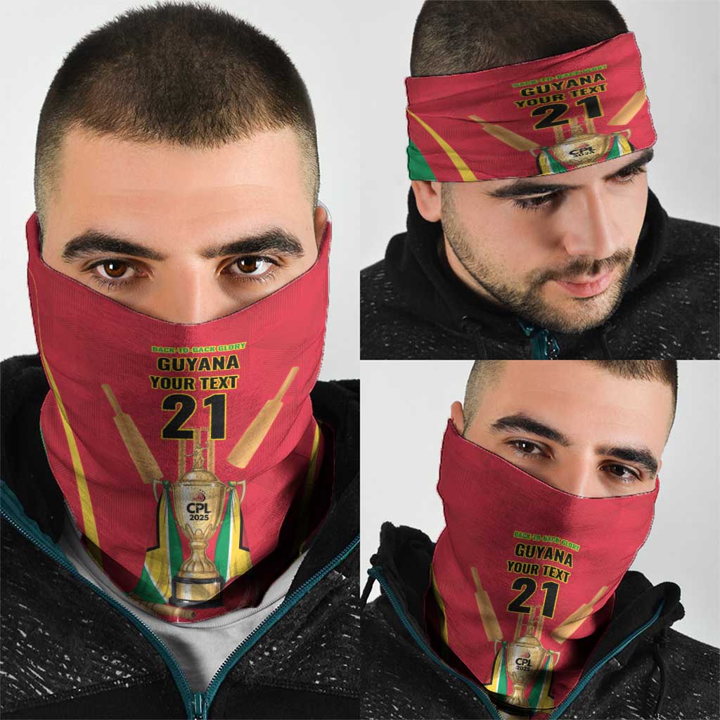 Custom Guyana Victory Run 2025 Neck Gaiter Caribbean Cricket Supporter Amazon Warriors LT9