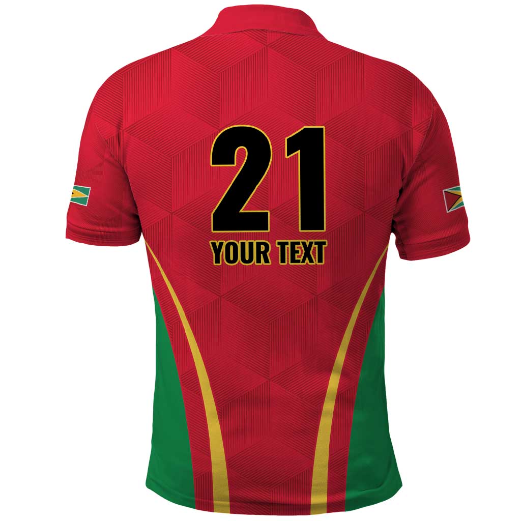 Custom Guyana Victory Run 2025 Polo Shirt Caribbean Cricket Supporter Amazon Warriors LT9