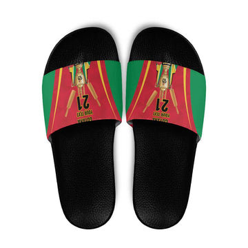 Custom Guyana Victory Run 2025 Slide Sandals Caribbean Cricket Supporter Amazon Warriors LT9